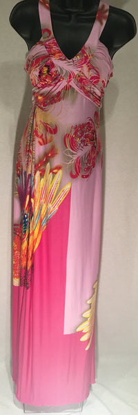 Lilac Multiprint Maxi Dress