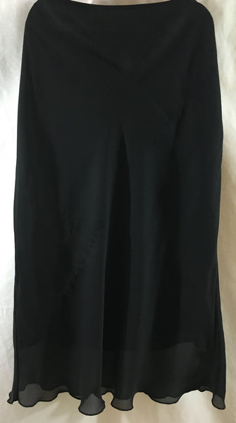 Black chiffon skirt